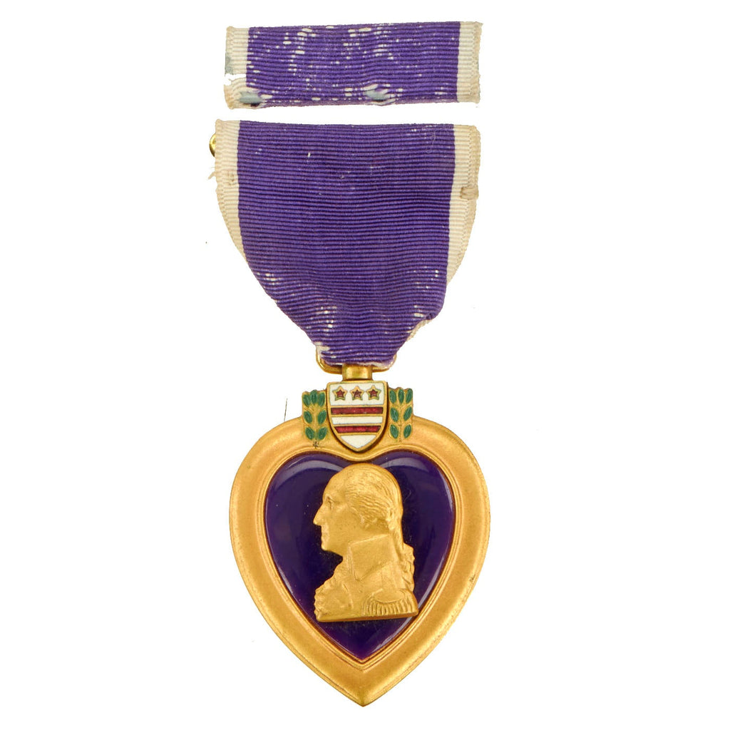 Original U.S. WWII Engraved Named Purple Heart Medal Original Items