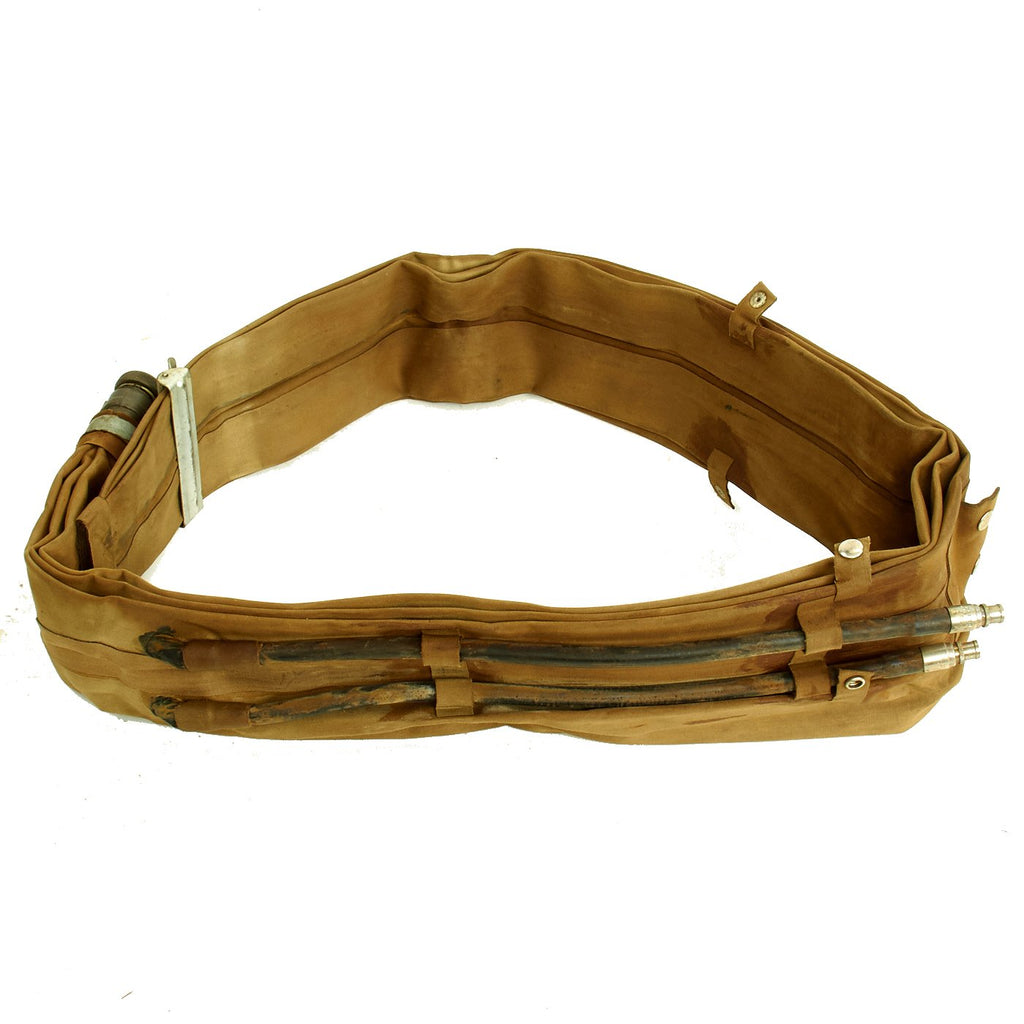 Original U.S. WWII M1926 D-Day Inflatable Flotation Belt Life Preserver by DURKEE ATWOOD  - Dated 1944 Original Items