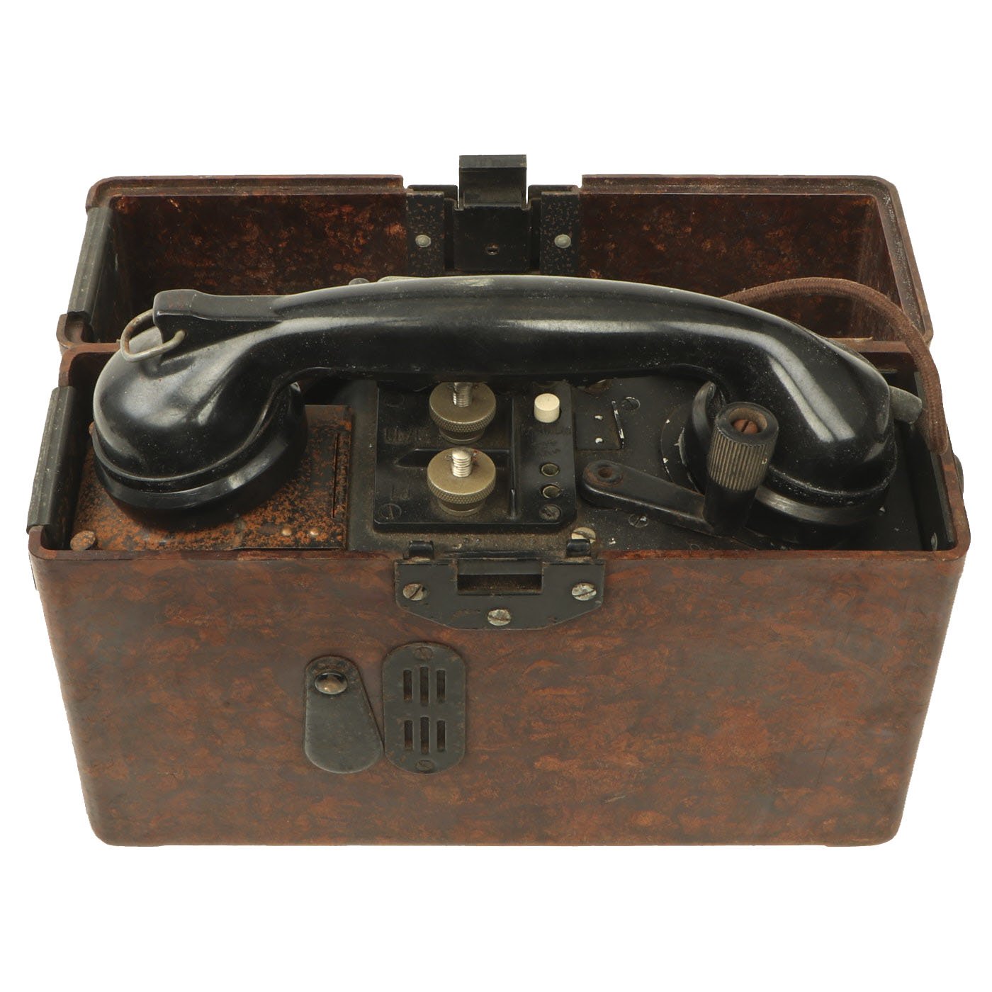 Original German WWII Feldfernsprecher FF 33 Field Telephone by Telefon –  International Military Antiques