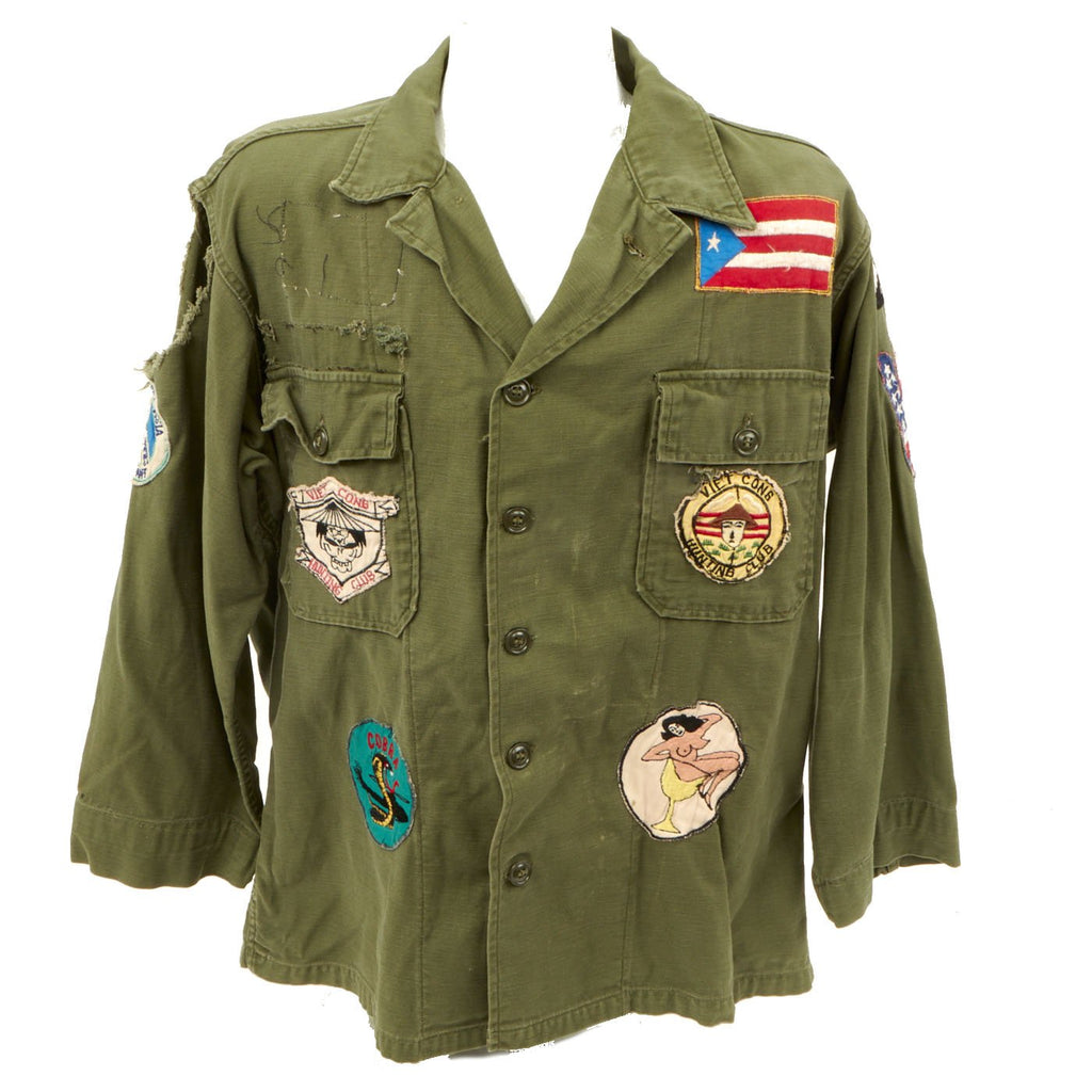 Original Vietnam War U.S. 101st Airborne “Party Jacket” with Nine In  Country Vietnamese Theater Made Patches