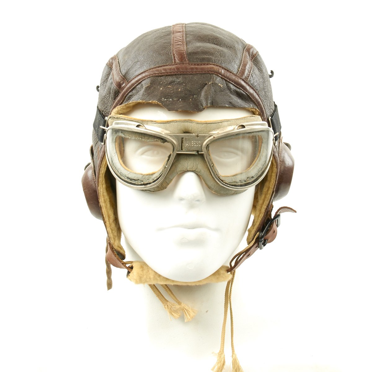 Original U.S. WWII Army Air Force Aviator Flight Set - B-6 Helmet