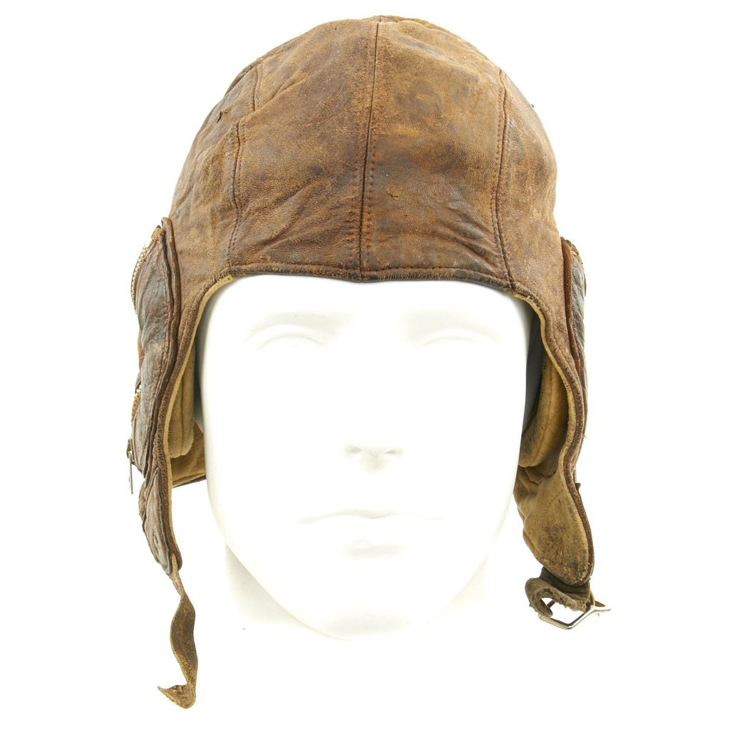 Original Canadian WWII RAF Type B Leather Flying Helmet - Battle of Britain Original Items