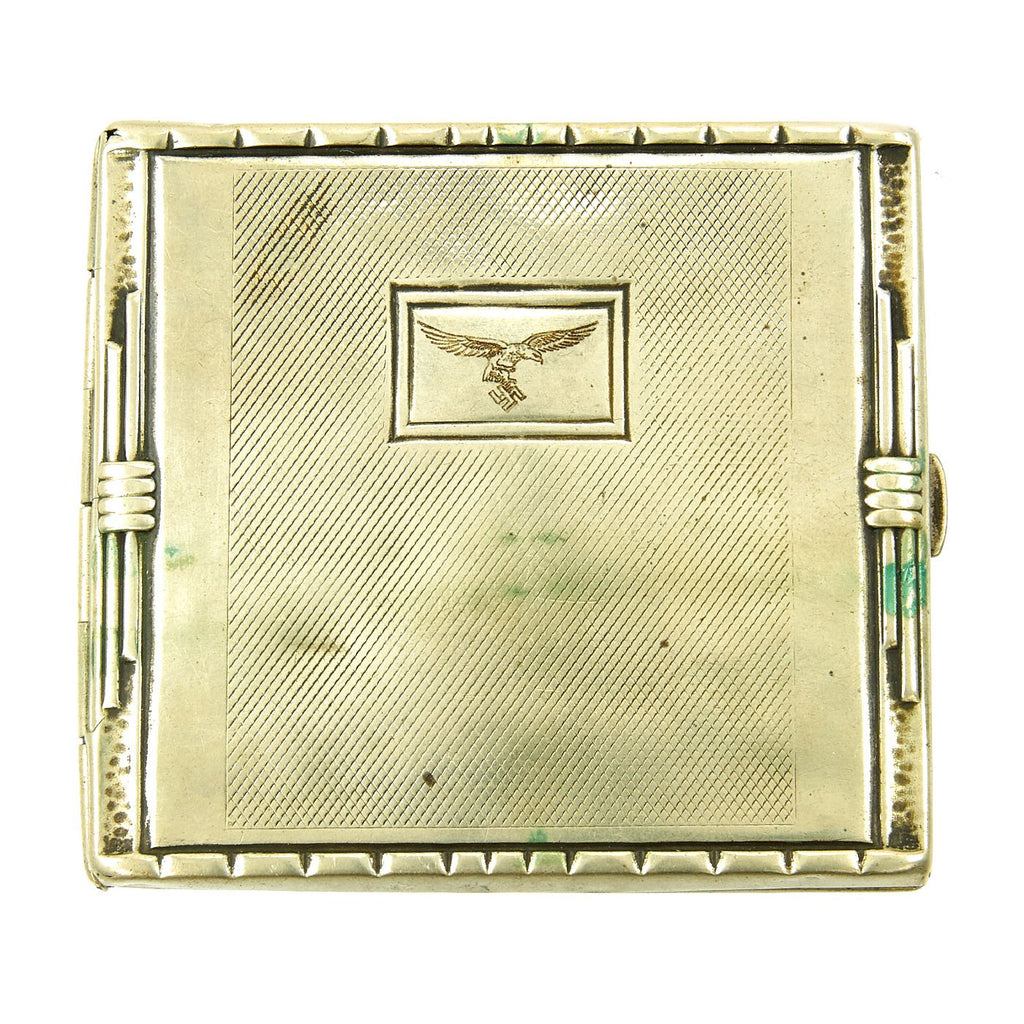 Original German WWII Luftwaffe Squadron Leader Commemorative Cigarette Case - 20 Air Victories Original Items