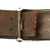 Original German WWII Army Heer Belt with Pebbled Aluminum Buckle - Dated 1939 Original Items