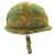 Original U.S. WWII Vietnam War M1 Helmet with USMC Reversible Camouflage Cover Original Items