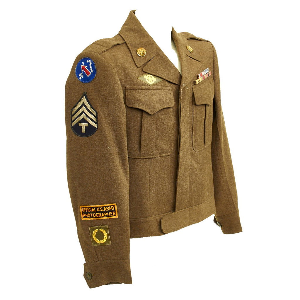 Original U.S. WWII Official Army War Photographer Pacific Theater 6th Army Ike Jacket Original Items