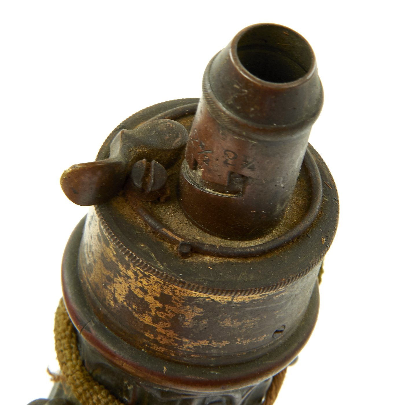 Antique Brass Powder Flask - 5 For Sale on 1stDibs