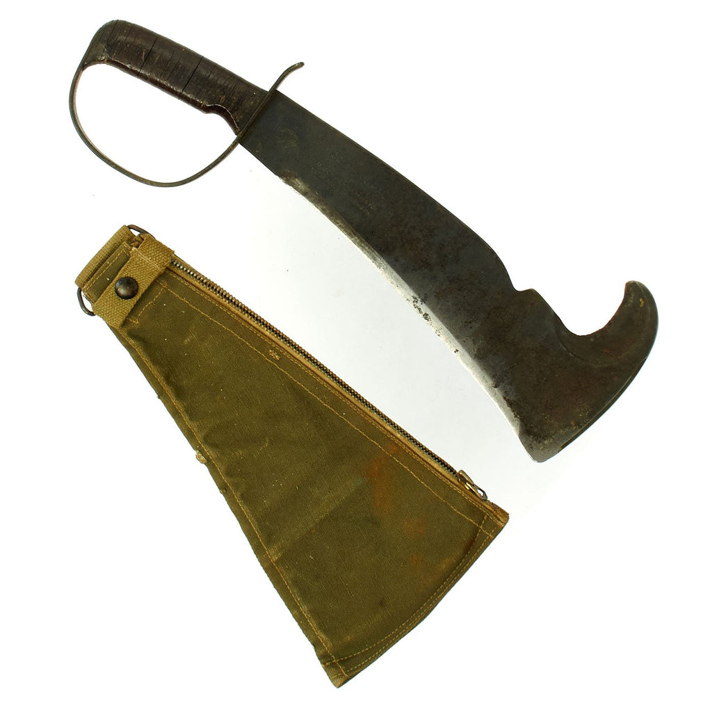 Original U.S. WWII LC-14-B Woodman's Pal Survival Axe Victor Tool with Belt Carrier Scabbard Original Items