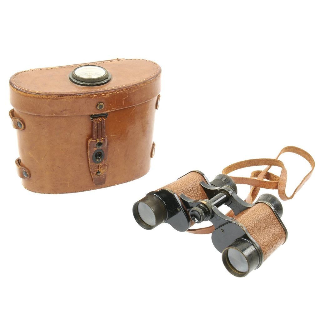 Original WWII U.S. Signal Corps Named Army Officer's 8X30 Binoculars by Bausch & Lomb with Compass Case Original Items