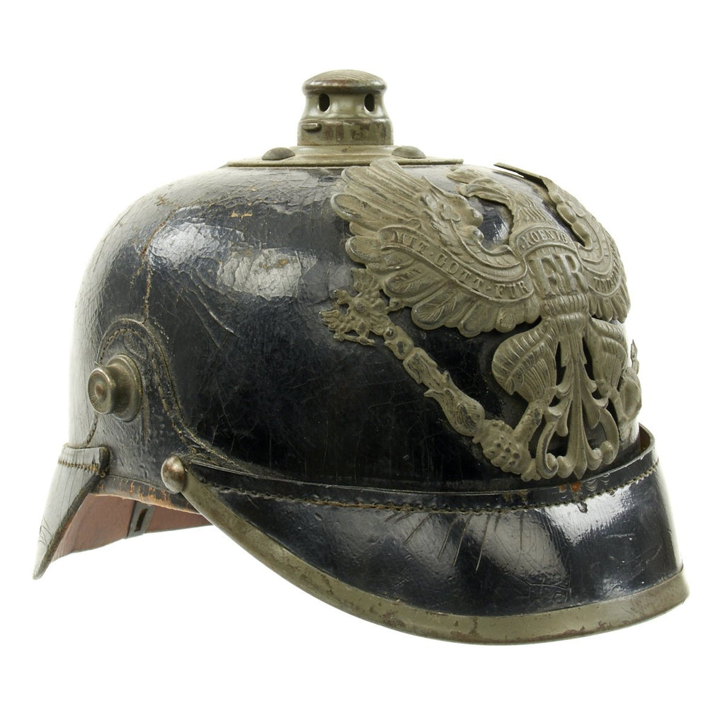 Original German WWI Prussian M1915 Pickelhaube Helmet - Dated 1916 Original Items