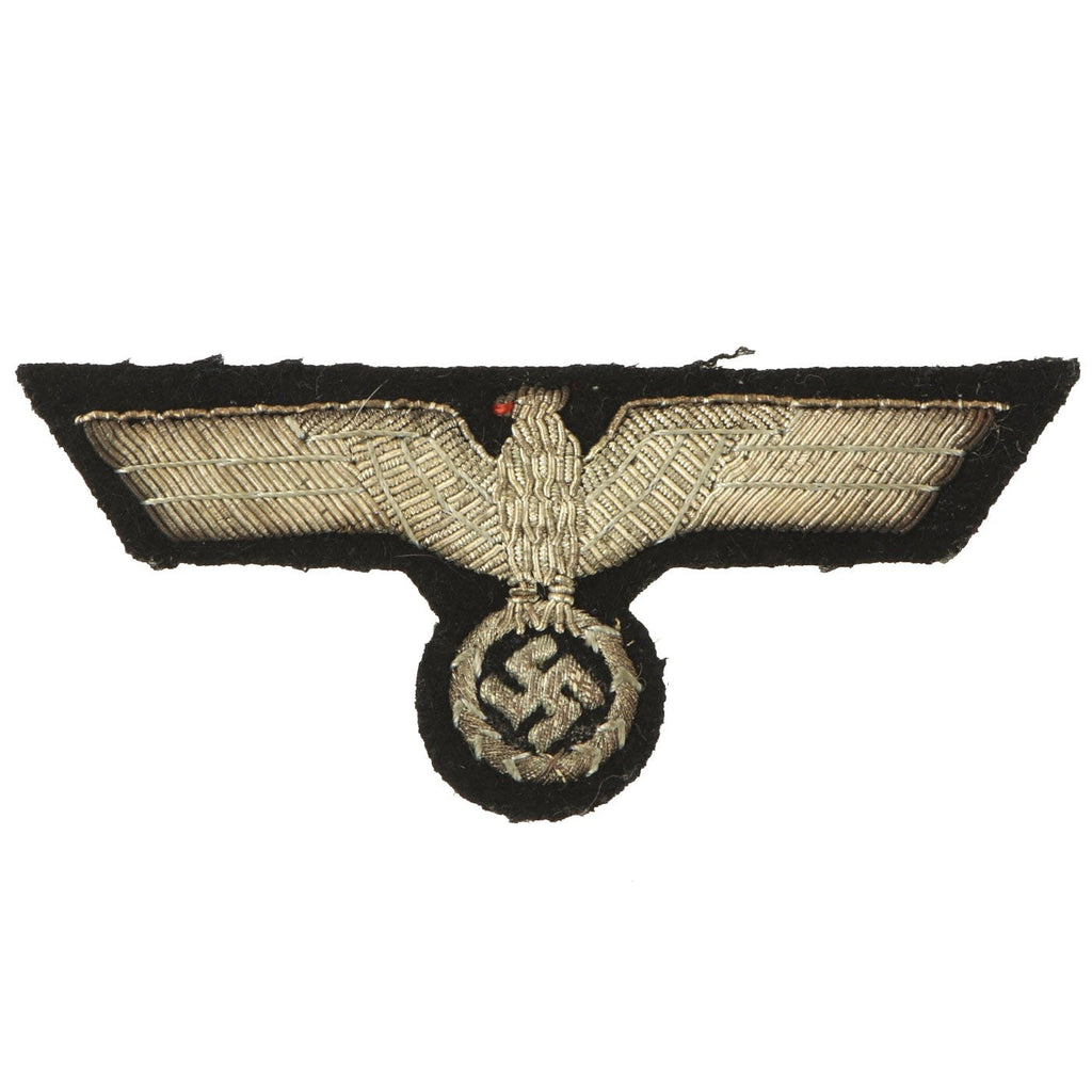 Original German WWII Early War Bullion Embroidered Panzer Officer Breast Eagle Insignia Original Items