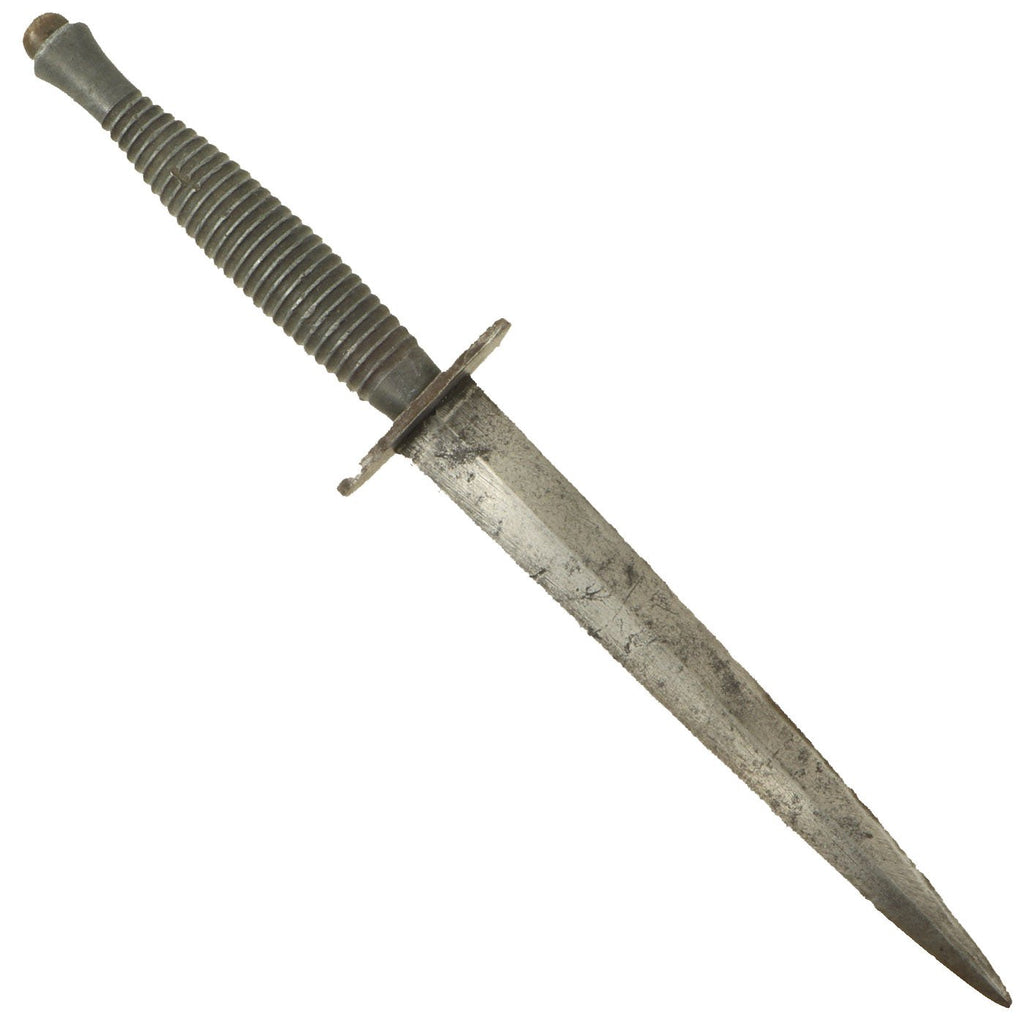 Original British WWII Service Worn 3rd Pattern Fairbairn-Sykes Fighting Knife with Alloy Handle Original Items