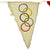 Original German Pre-WWII Double Pennant Flag - German Youth Organization & 1936 Summer Olympics Original Items