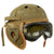 Original U.S. WWII M38 Tanker Helmet by Rawlings with M-1944 Polaroid Goggles - Size 7 3/8 Original Items