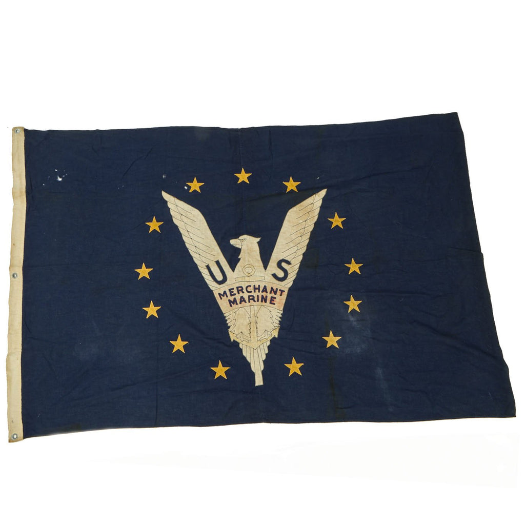 Original U.S. WWII Merchant Marine Flag - 44" x 67" Original Items