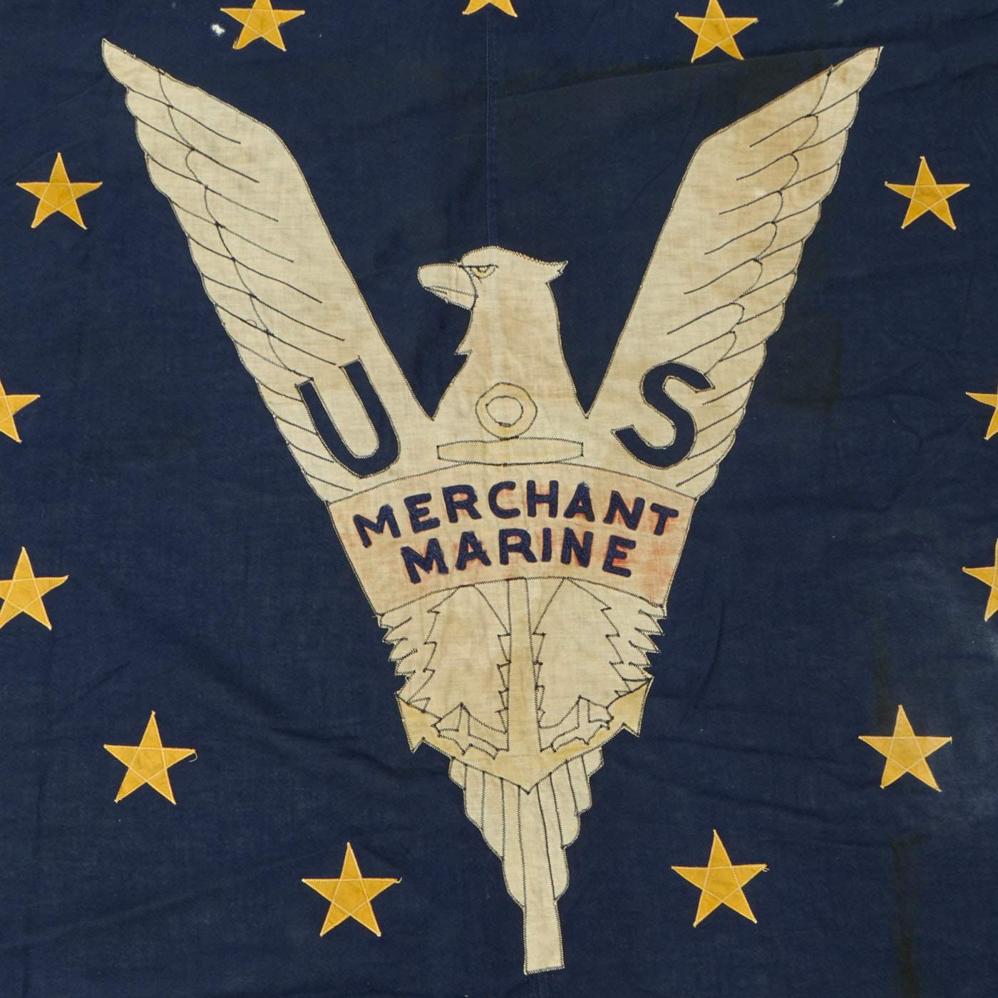 Original U.S. WWII Merchant Marine Flag - 44