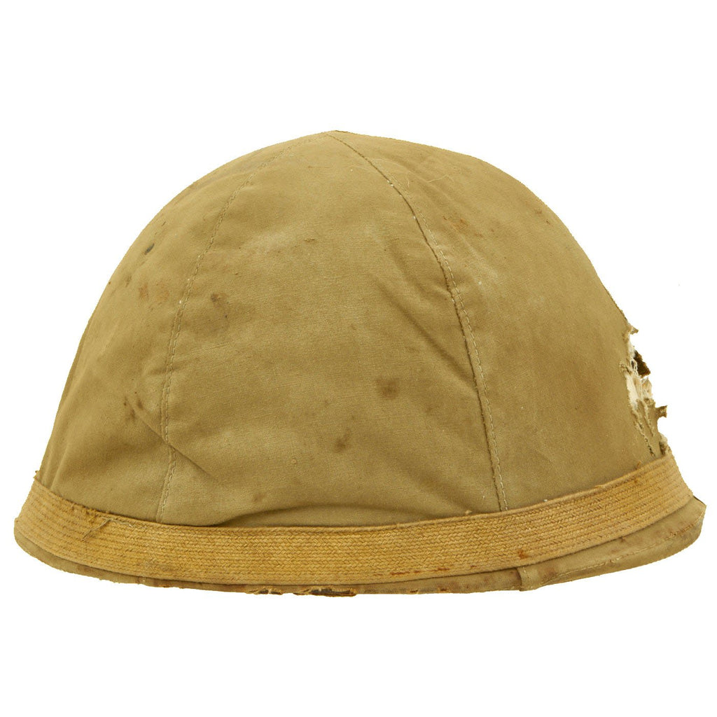 Original Japanese WWII Type 92 Army Combat Helmet with 1942 dated Liner & Padded Cover - Tetsubo Original Items