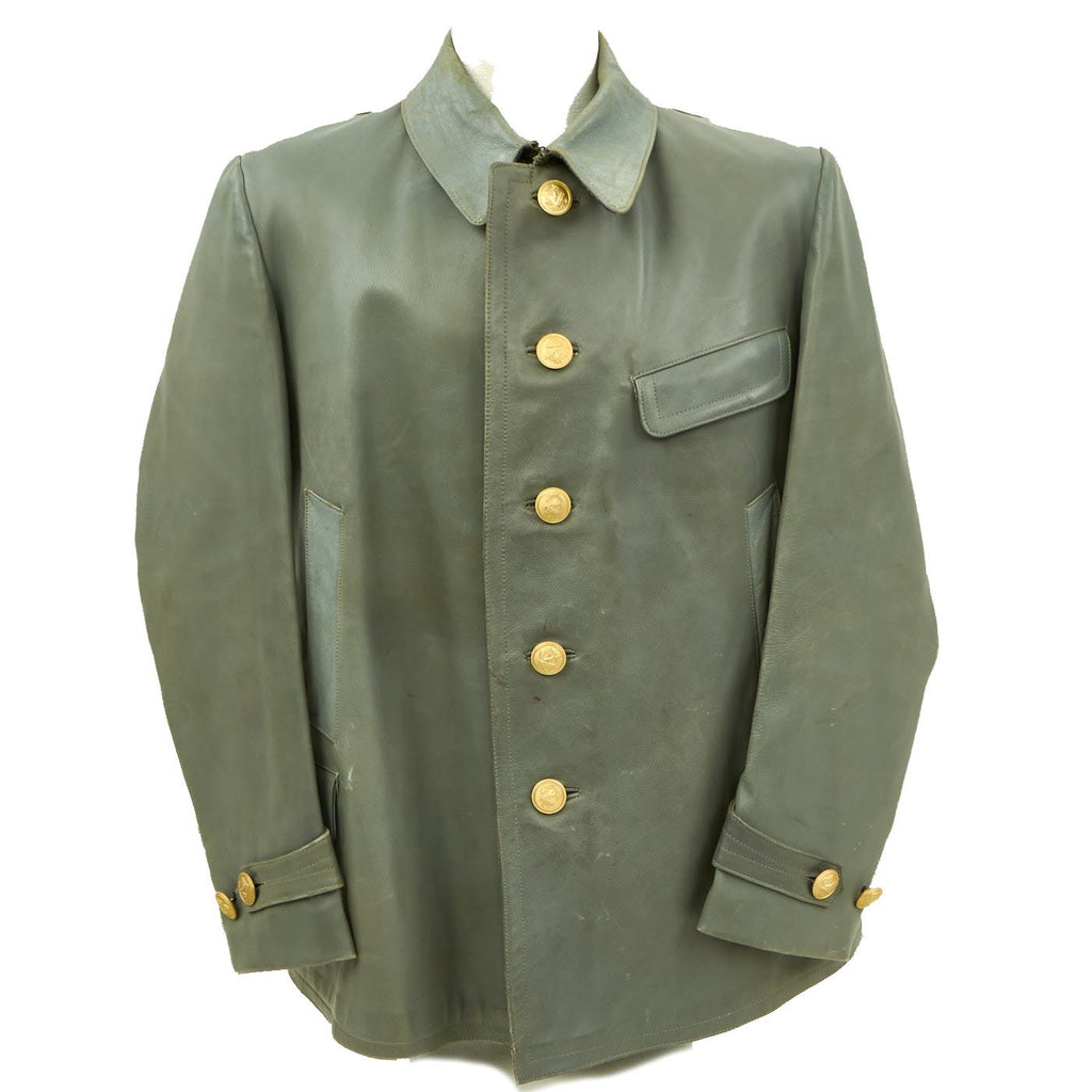 Copy of Original German Kriegsmarine U-Boat Double Breasted Leather Jacket and Trouser Set - Dated 1942 Original Items