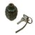 Original U.S. WWII MkII Pineapple Grenade with Cardboard Transport Canister - INERT - Original Items