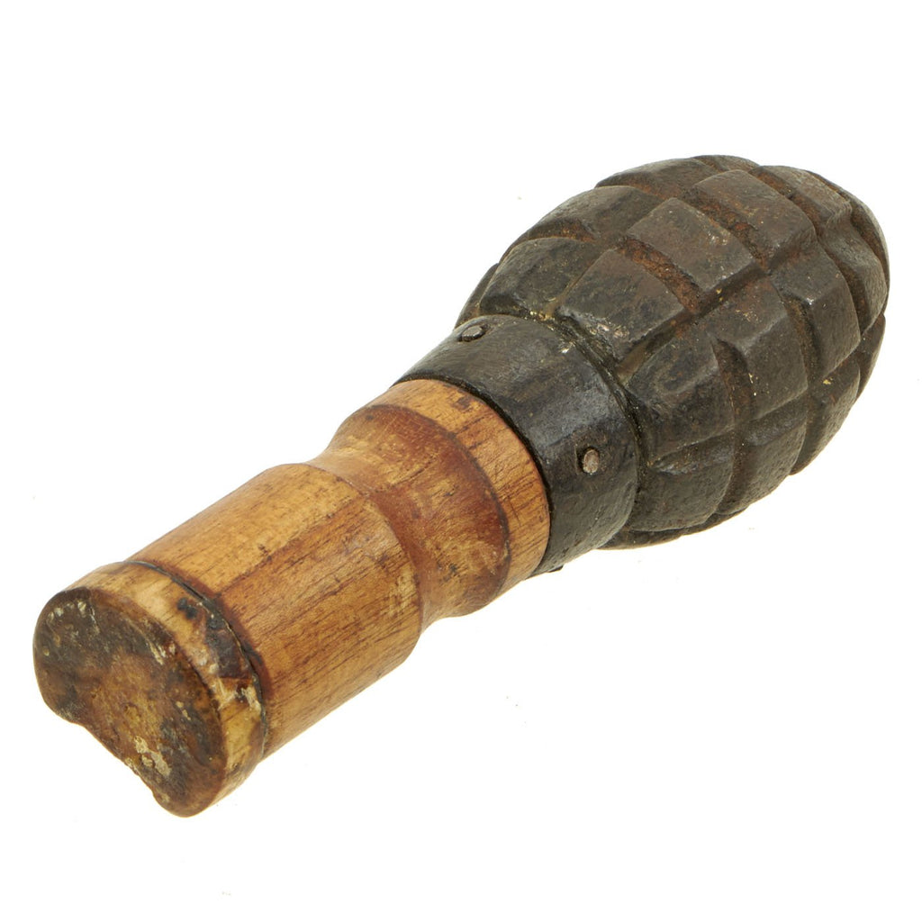 Original Vietnam War NVA / VC North Vietnamese Short Stick Fragmentation Grenade with Bottom Plug - Inert Original Items