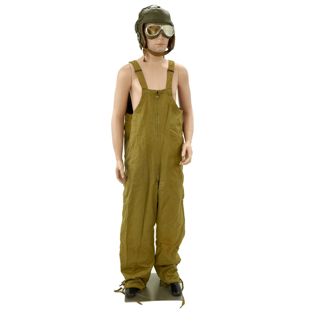 Original U.S. WWII Tanker Set - Coveralls - M38 Helmet - Resistal Goggles Original Items