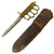 Original U.S. WWII Reissued M1918 Mark I Trench Knife by AU LION with Custom Leather Scabbard Original Items