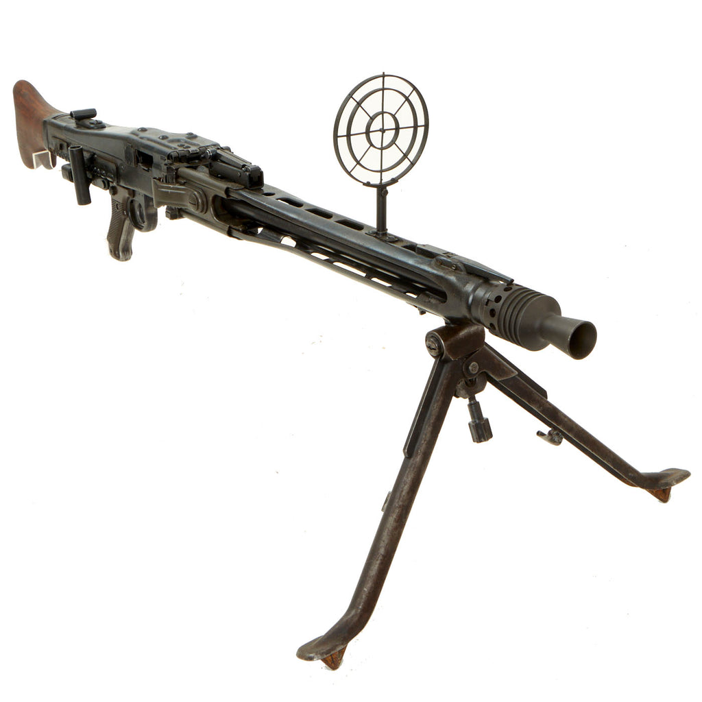 Original German WWII MG 42 Display Machine Gun by Mauser Werke with Belt Drum - made in 1944 Original Items