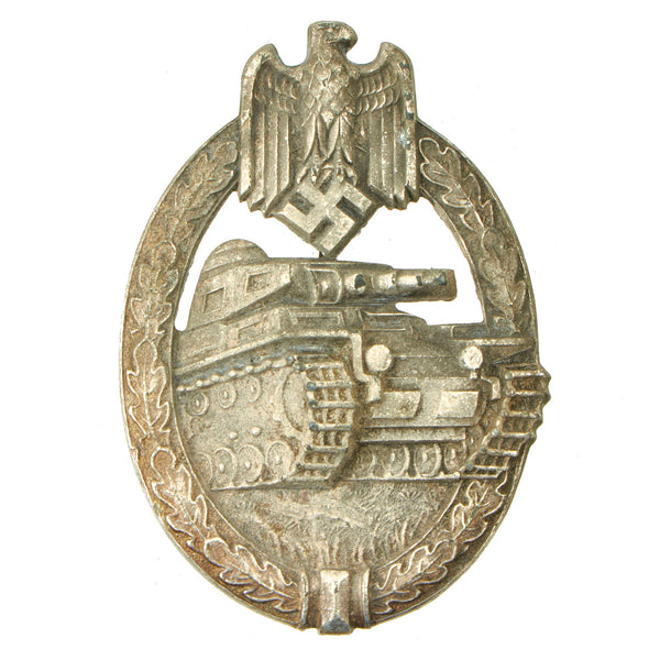 Original German WWII Panzer Assault Tank Badge by Hermann Aurich - Sil ...