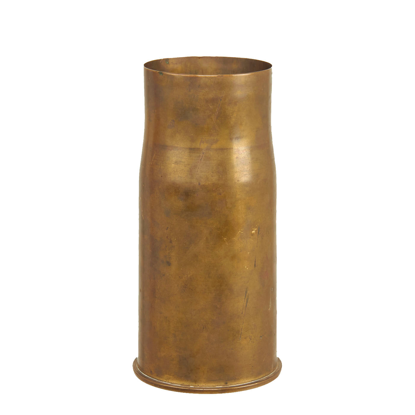 A large brass shell case the base marked 37Gun 1941, 4th September 2013