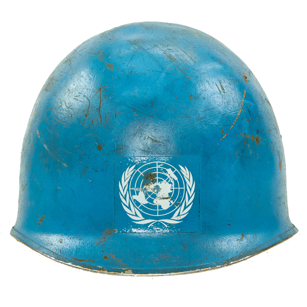 Original U.S. 1980s United Nations U.N. M1 Steel Helmet with Liner Original Items