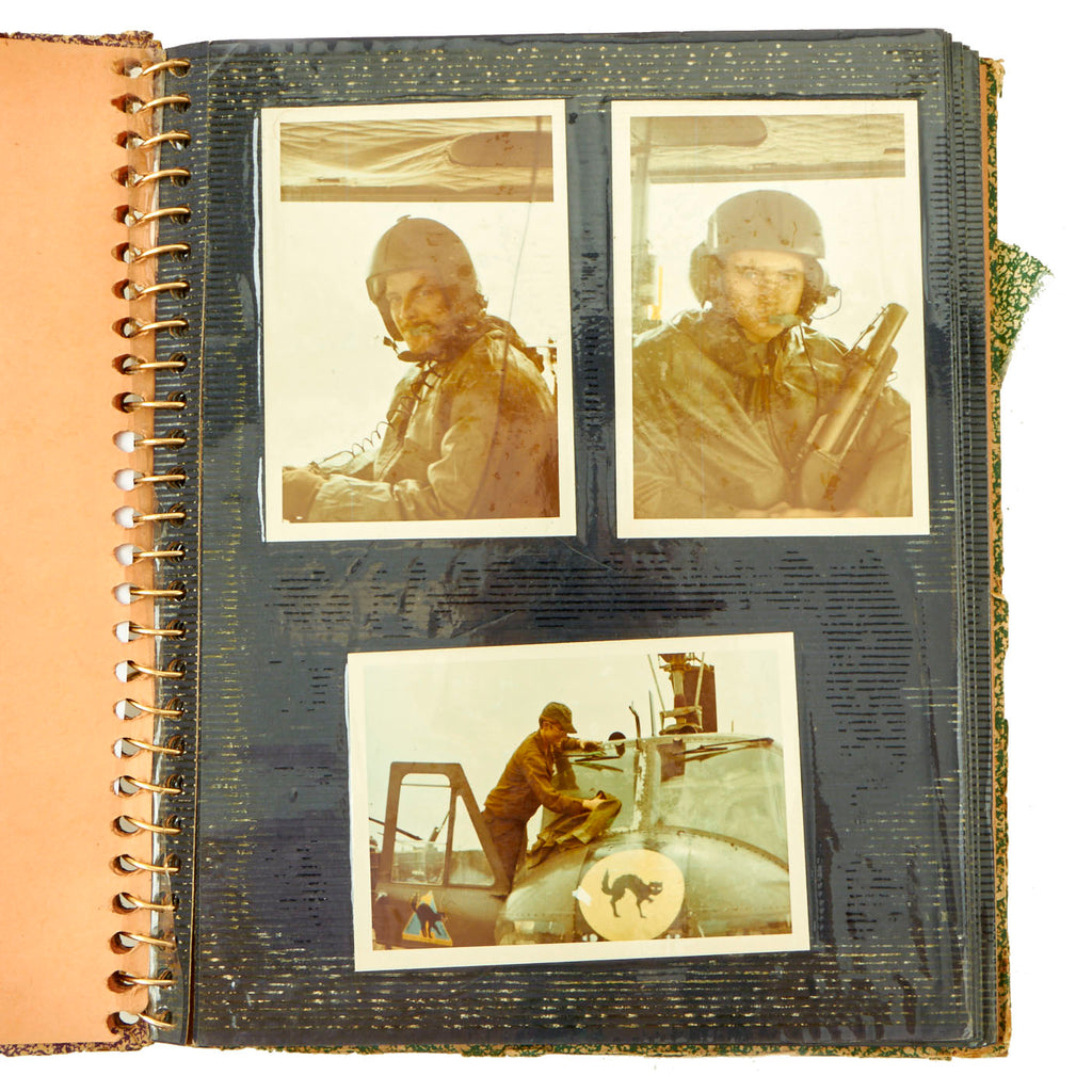 Original U.S. Vietnam War 282nd Assault Helicopter Company “Black Cats” Photo Album - 55 Color Photos Original Items