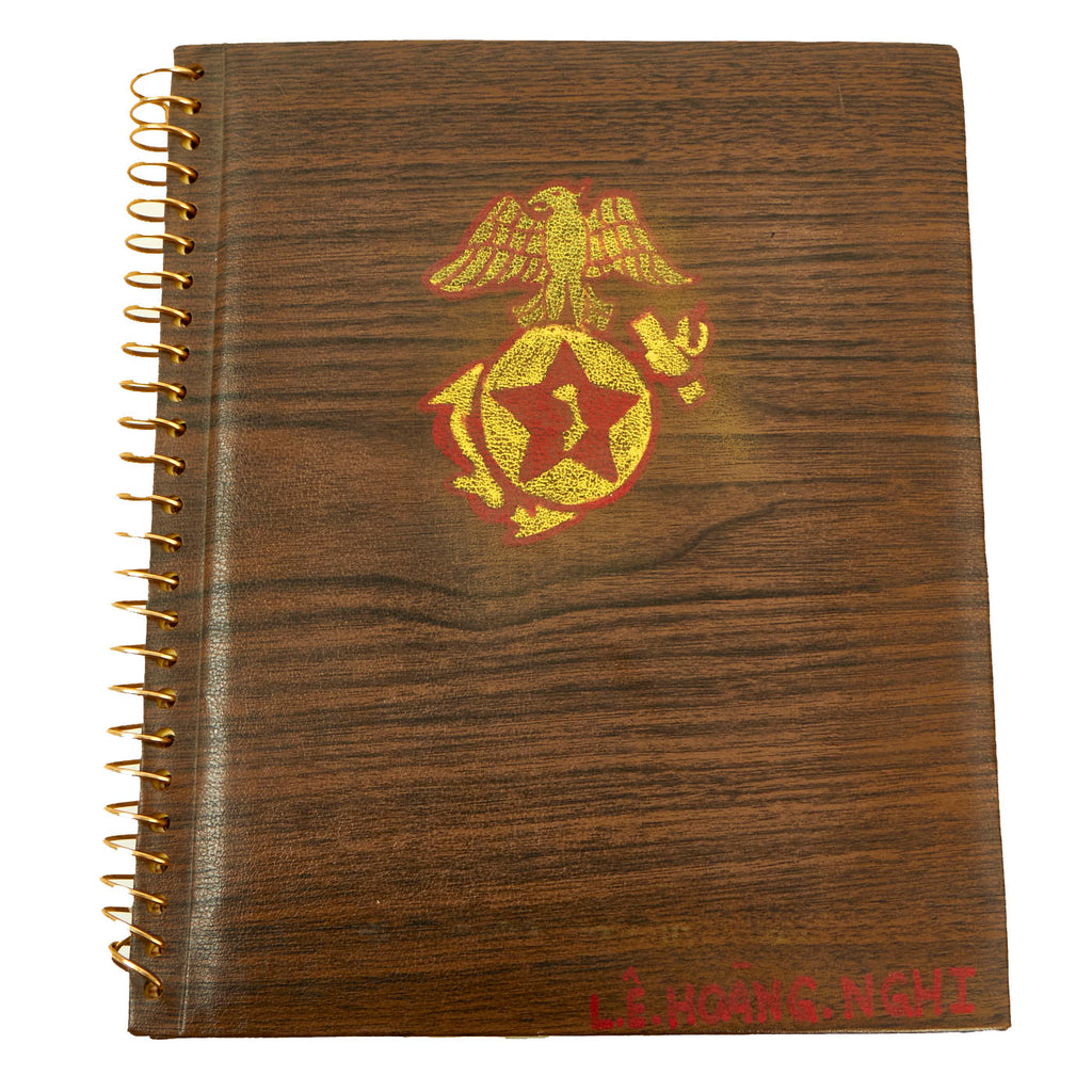 Original Vietnam War Republic of Vietnam Marine Division Named Photo Album With COPY of ID Card - 87 Pictures Original Items