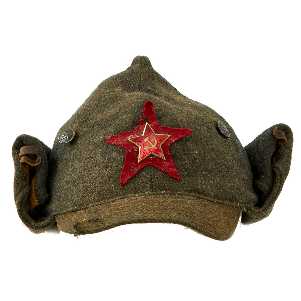 Original Soviet WWII M27 Budenovka Winter Cap Original Items