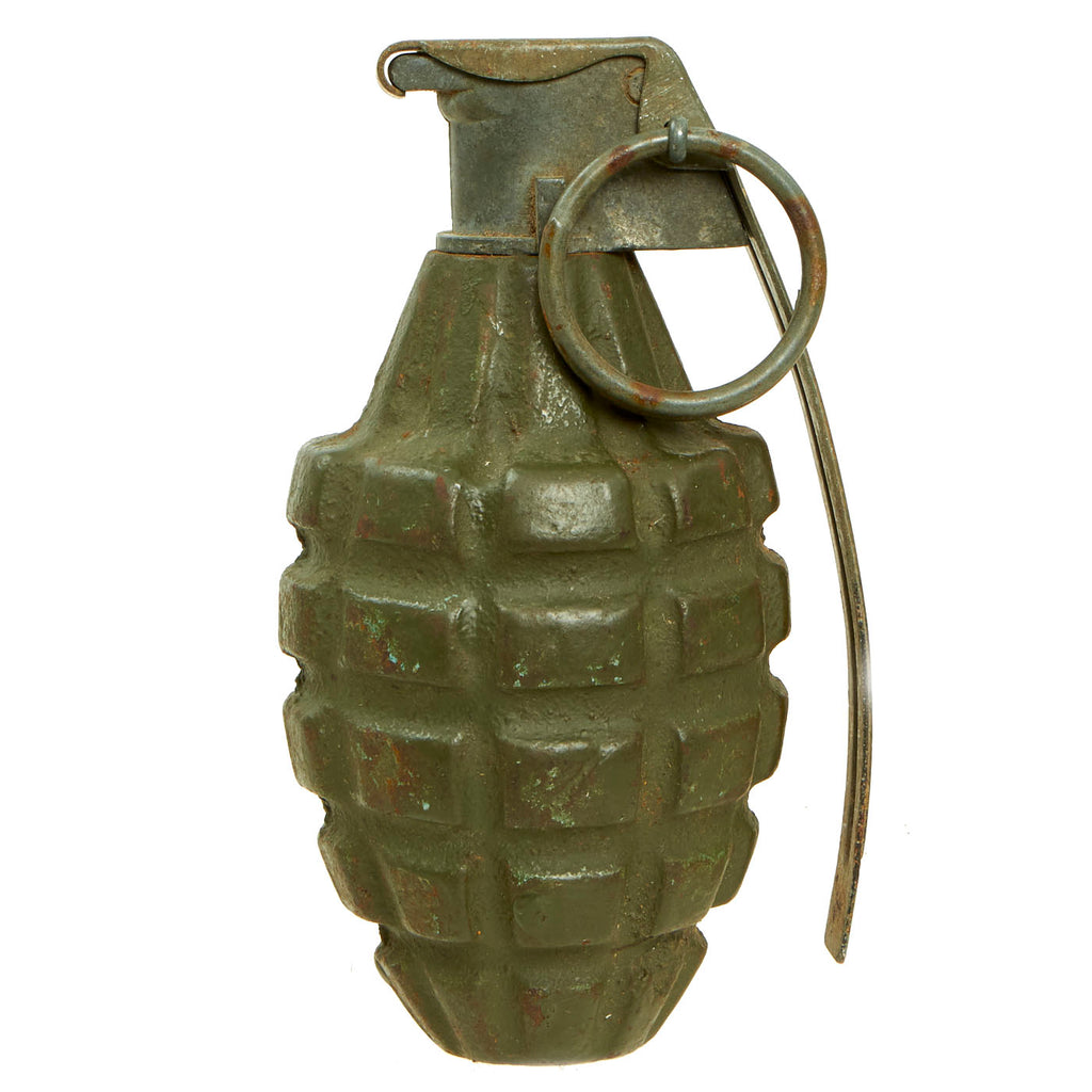 Original U.S. WWII M21 Inert Practice Pineapple Fragmentation Training Hand Grenade Original Items