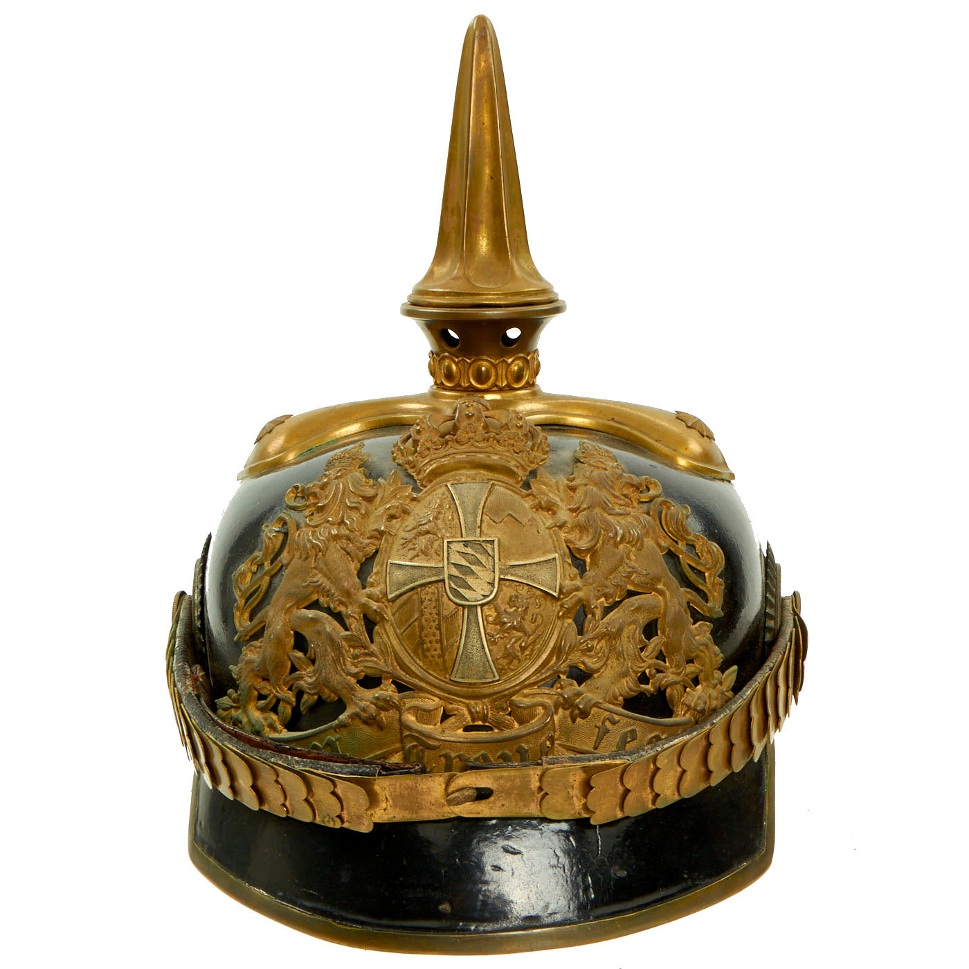 Original German WWI Bavarian Model 1886 Infantry Officer Pickelhaube ...