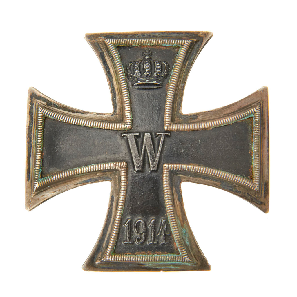 Original Imperial German WWI Prussian Vaulted Iron Cross First Class 1914 marked 800 - EKI Original Items