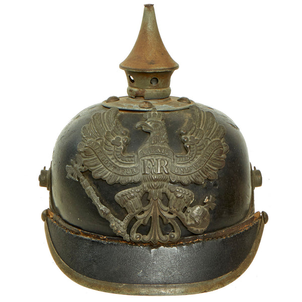 Original WWI German Ersatz M-1915 Prussian Pickelhaube with Pressed Pa ...