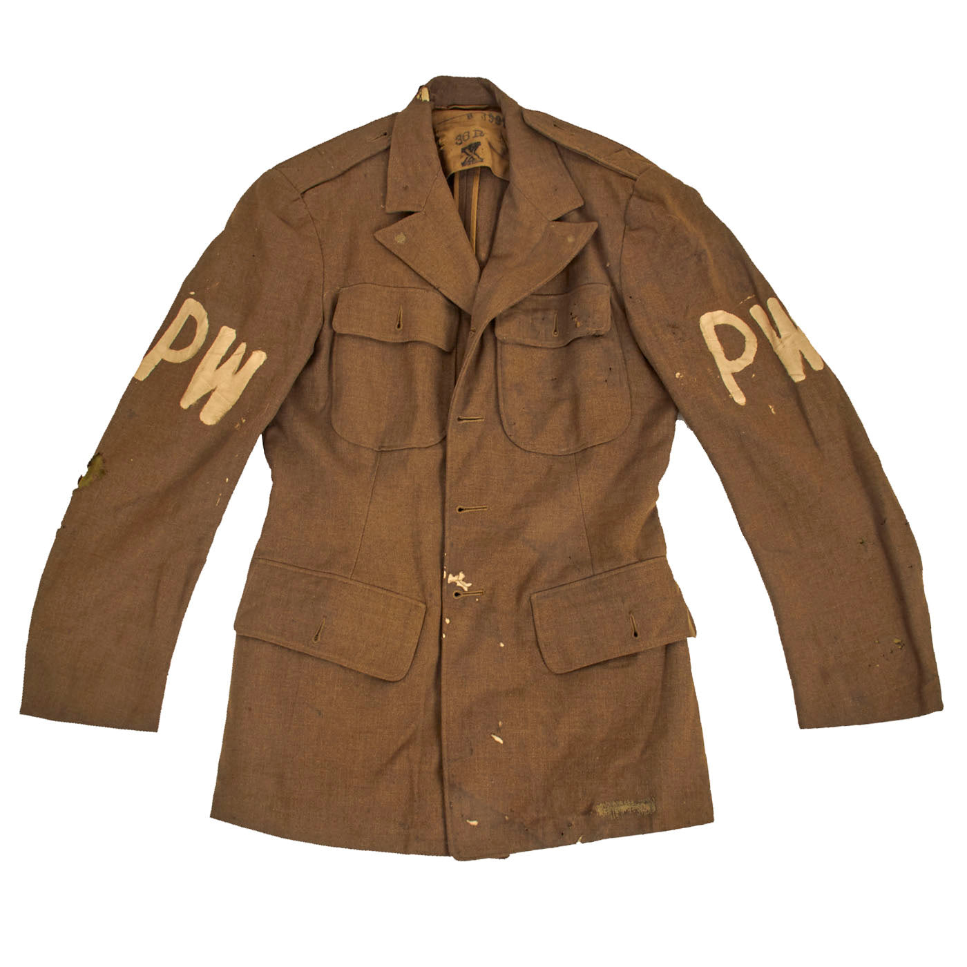 Original U.S. WWII Wool Class A Uniform Coat with Axis Prisoner of