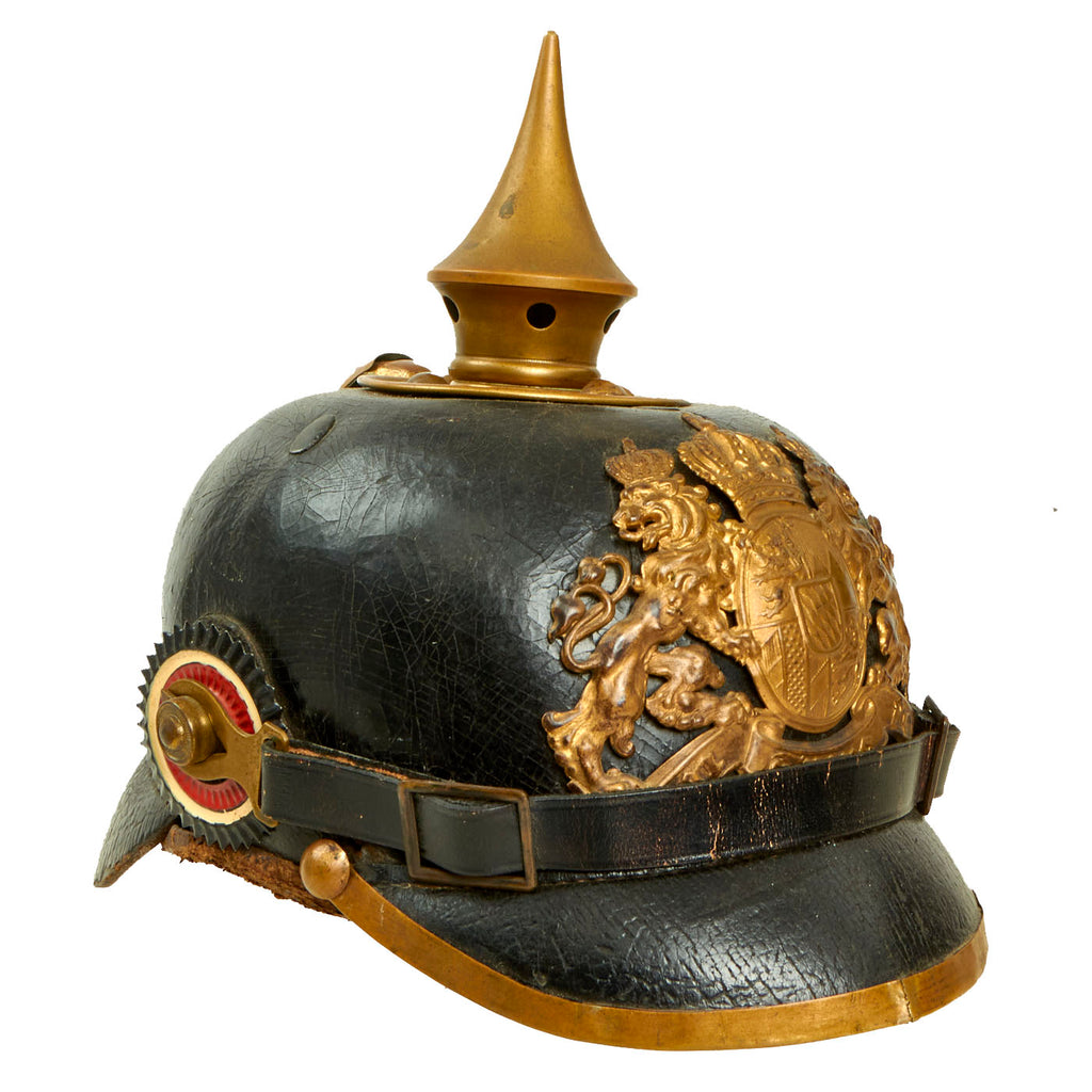 Original Imperial German WWI Bavarian EM/NCO Infantry M1895 Pickelhaube Spiked Helmet Original Items