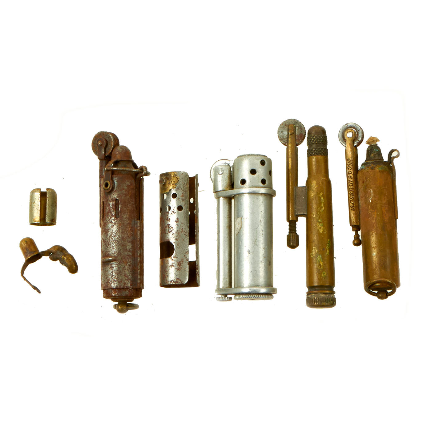 Original U.S. WWII Trench Lighter Collection - 4 Lighters International Military Antiques