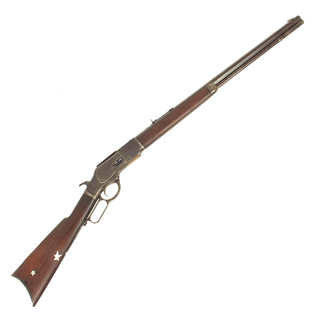 Original U.S. Winchester Model 1873 .32-20 Rifle with Octagonal Barrel & Inlaid Stock made in 1892 - Serial 409765B Original Items