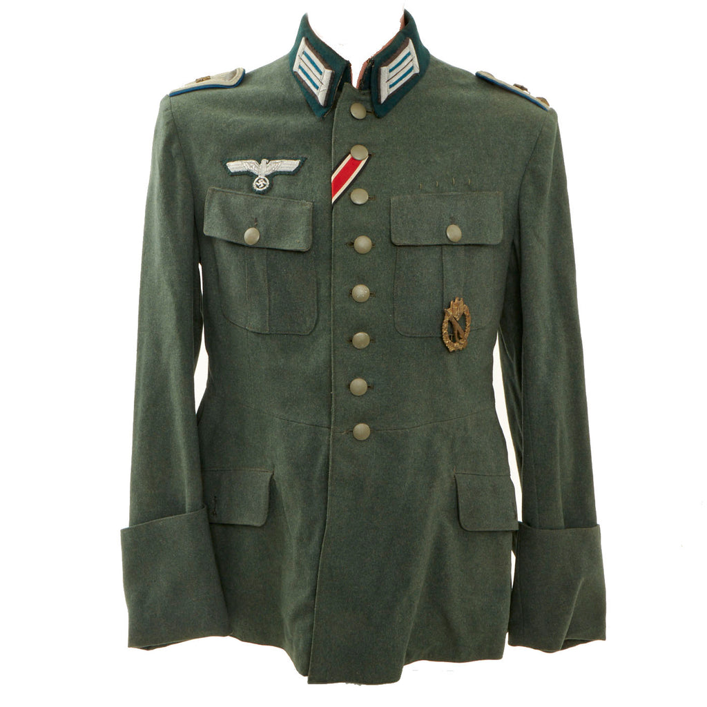 Original German WWII Heer Medical Administrative Official Oberleutnant Dienstrock With IAB - Unit Marked Original Items