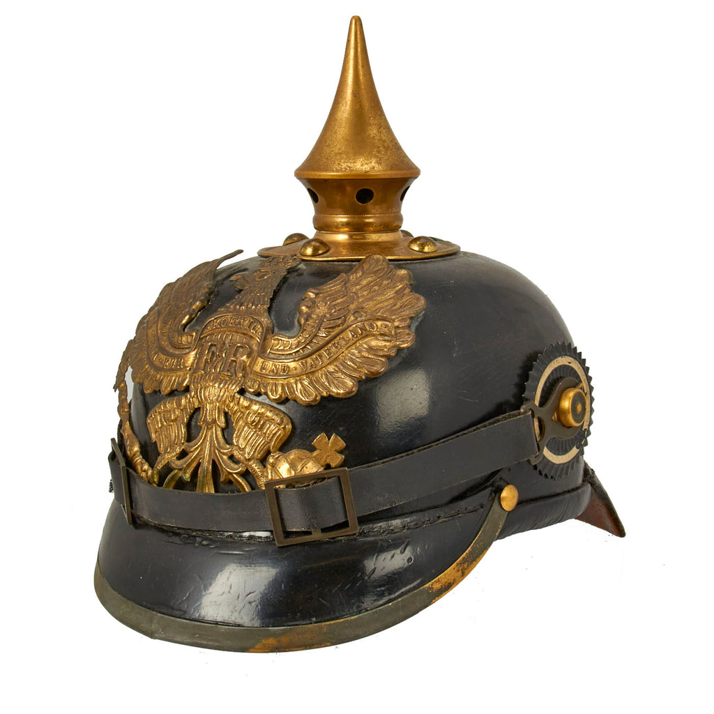 Original Imperial German WWI Prussian M1895 Line Infantry Pickelhaube Spiked Helmet Original Items