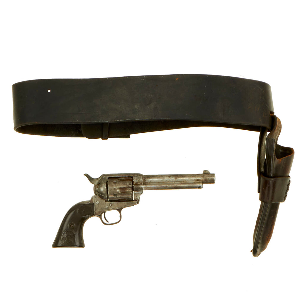 Original U.S. Colt .45cal Single Action Army Revolver made in 1884 with Factory Letter & Leather Holster Rig - Serial 103599 Original Items