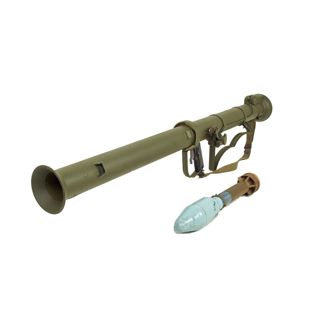 Original U.S. M20 A1B1 3.5 Inch Super Bazooka Rocket Launcher with INERT Practice Round - Canada Marked Original Items