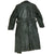 Original German WWII Officer Black Leather Greatcoat by Striwa Original Items