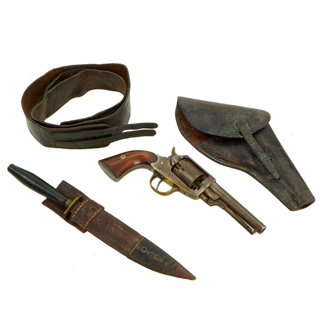 Original U.S. Civil War Union Arms .31cal Percussion Revolver with Holster & Knife Belt Rig- Serial 12215 Original Items