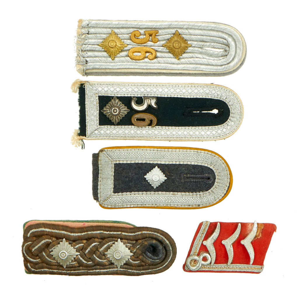 Original German WWII Shoulder Boards Lot - 5 Items Original Items