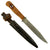 Original German WWII Nahkampfmesser Trench Fighting Knife with HJ Insignia Inlaid Wood Handle & Scabbard Original Items