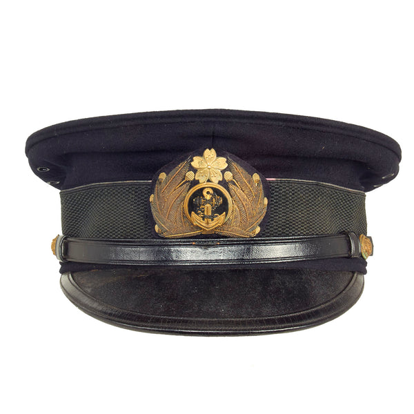 Original WWII Imperial Japanese Navy IJN Officer Visor Cap with Carry ...